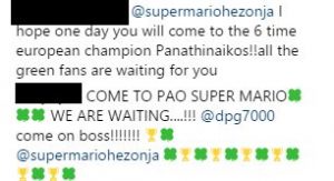 "Χεζόνια έλα στον Παναθηναϊκό" (pic)