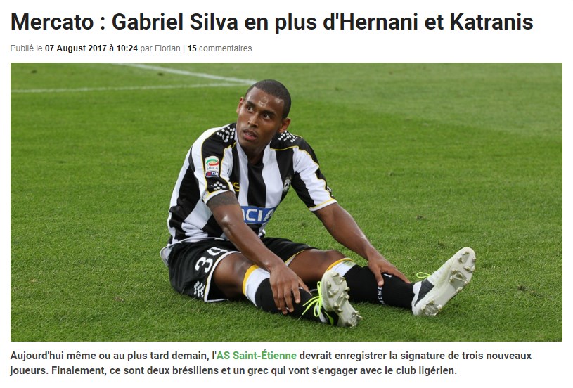 «Υπογράφει στην Σεντ Ετιέν ο Γκάμπριελ Σίλβα»