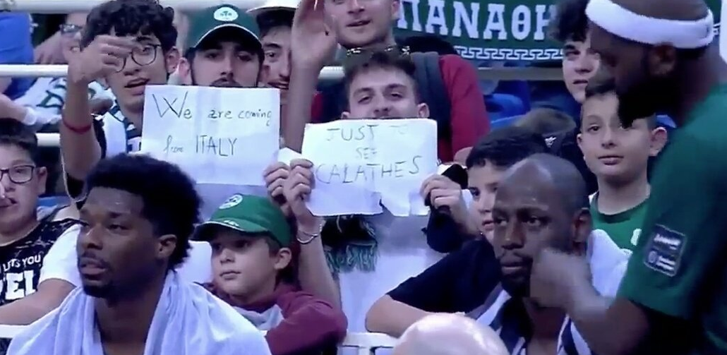 Τρομερό πανό για Καλάθη από Ιταλούς μαθητές στο ΟΑΚΑ! (pic)
