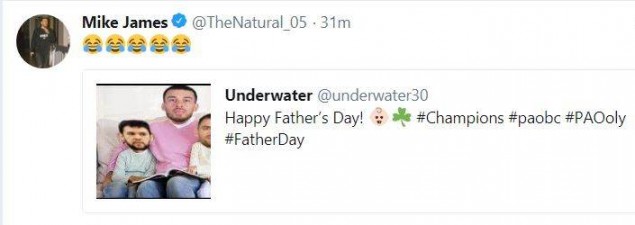 Retweet έπος από Τζέιμς: Αγκαλιά με Παπανικολάου - Μάντζαρη ως πατέρας! (pic)