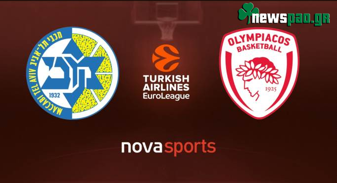 Μακάμπι - Ολυμπιακός Live Streaming Ζωντανά | Maccabi - Olympiacos 27-2-2020
