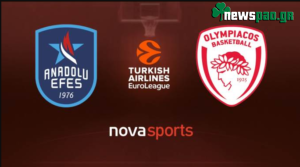 Εφές - Ολυμπιακός Live Streaming Ζωντανά | Efes - Olympiacos 6-3-2020