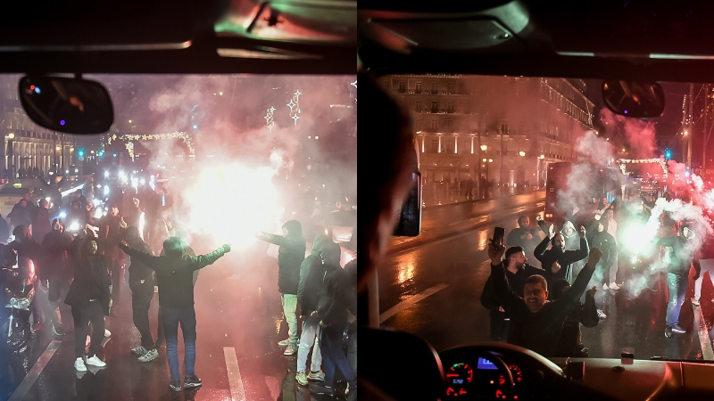ΧΑΜΟΣ: «Καίγεται» η Αθήνα - Έστησαν.. πάρτι οι οπαδοί έξω από τη Βουλή! (vid-pics)