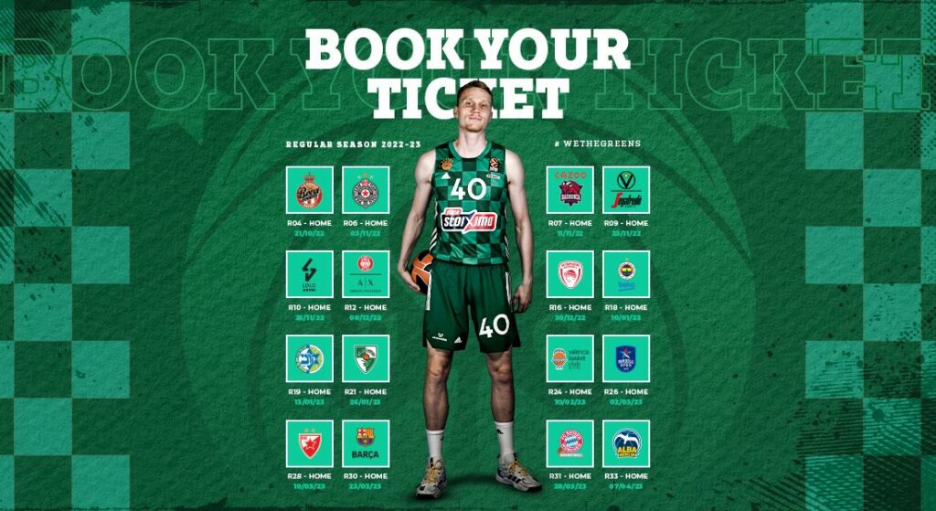 Παναθηναϊκός-Euroleague: Σε κυκλοφορία τα εισιτήρια για όλα τα εντός