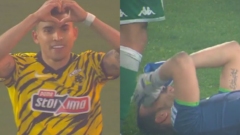 Ύπουλο γκολ από... κροτίδα η ΑΕΚ με τον Πινέδα - Ευθύνη και του Μπρινιόλι! (vid)