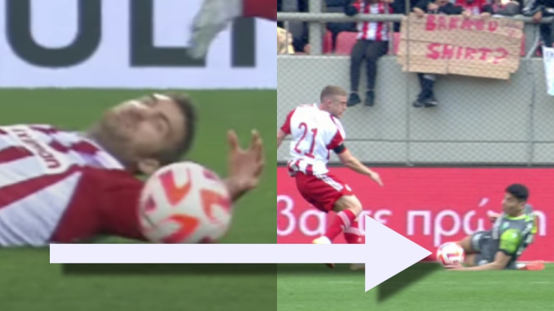 Γκρίνιαζαν στον Ολυμπιακό για την αποβολή του Σωκράτη και... πήραν ΙΔΙΟ πέναλτι! (vid)