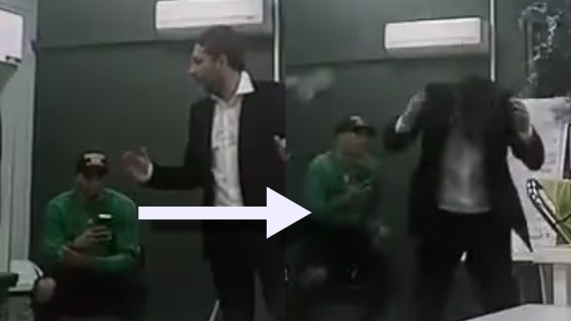 Στο κινητό του ο Άντριους, έτρεξε να γλιτώσει από... τους πανηγυρισμούς! (vid)