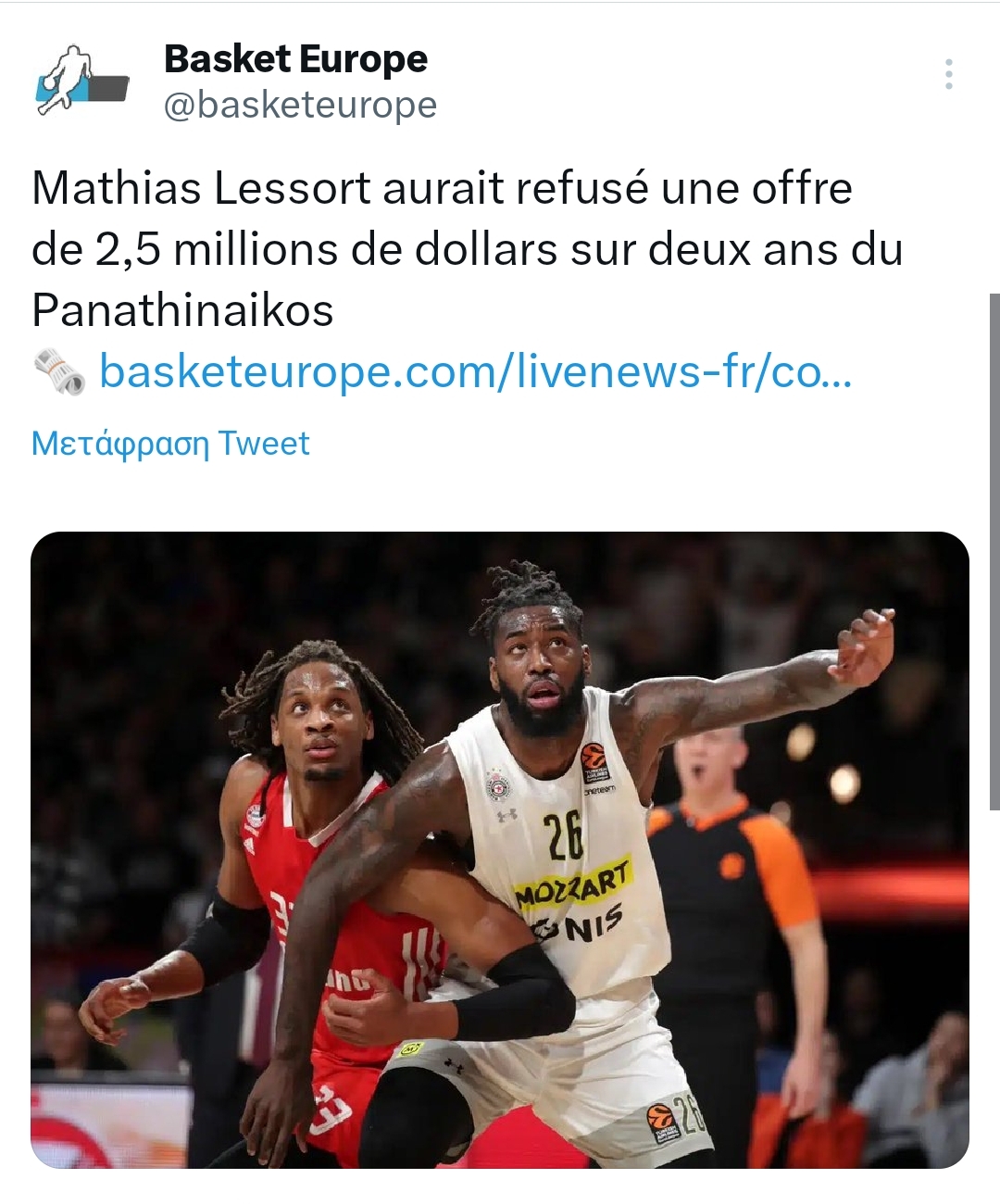 Παναθηναϊκός: "2,5 εκατ. ευρώ σε Λεσόρ - Η απάντηση του παίκτη"