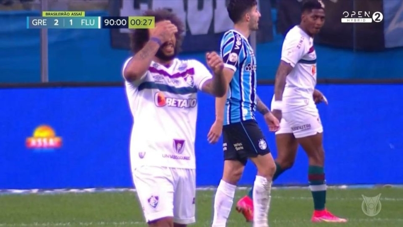 Μαρσέλο: Το σουτ κατέληξε στα... περιστέρια και ο σπίκερ έβαλε τα γέλια! (vid)