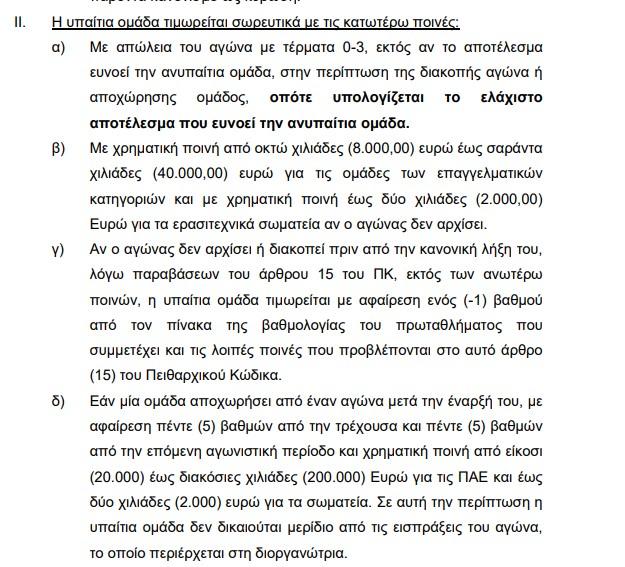 Αν διακοπεί το ματς: Μηδενίζεται ο Ολυμπιακός, αφαίρεση και ενός βαθμού!