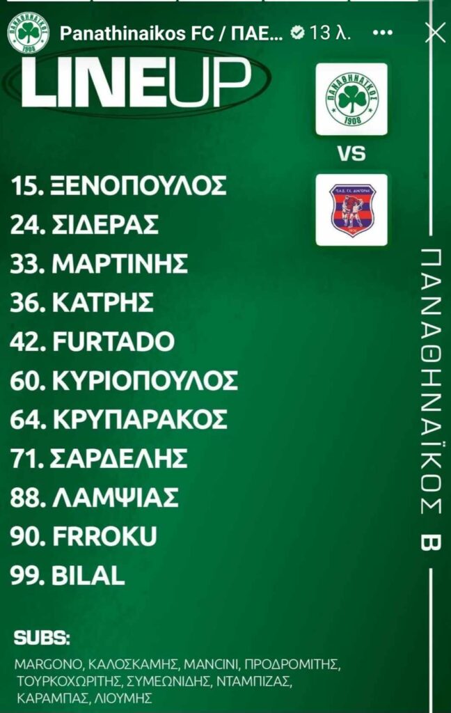 Με μοναδικό στόχο τη νίκη ο Παναθηναϊκός - Η ενδεκάδα