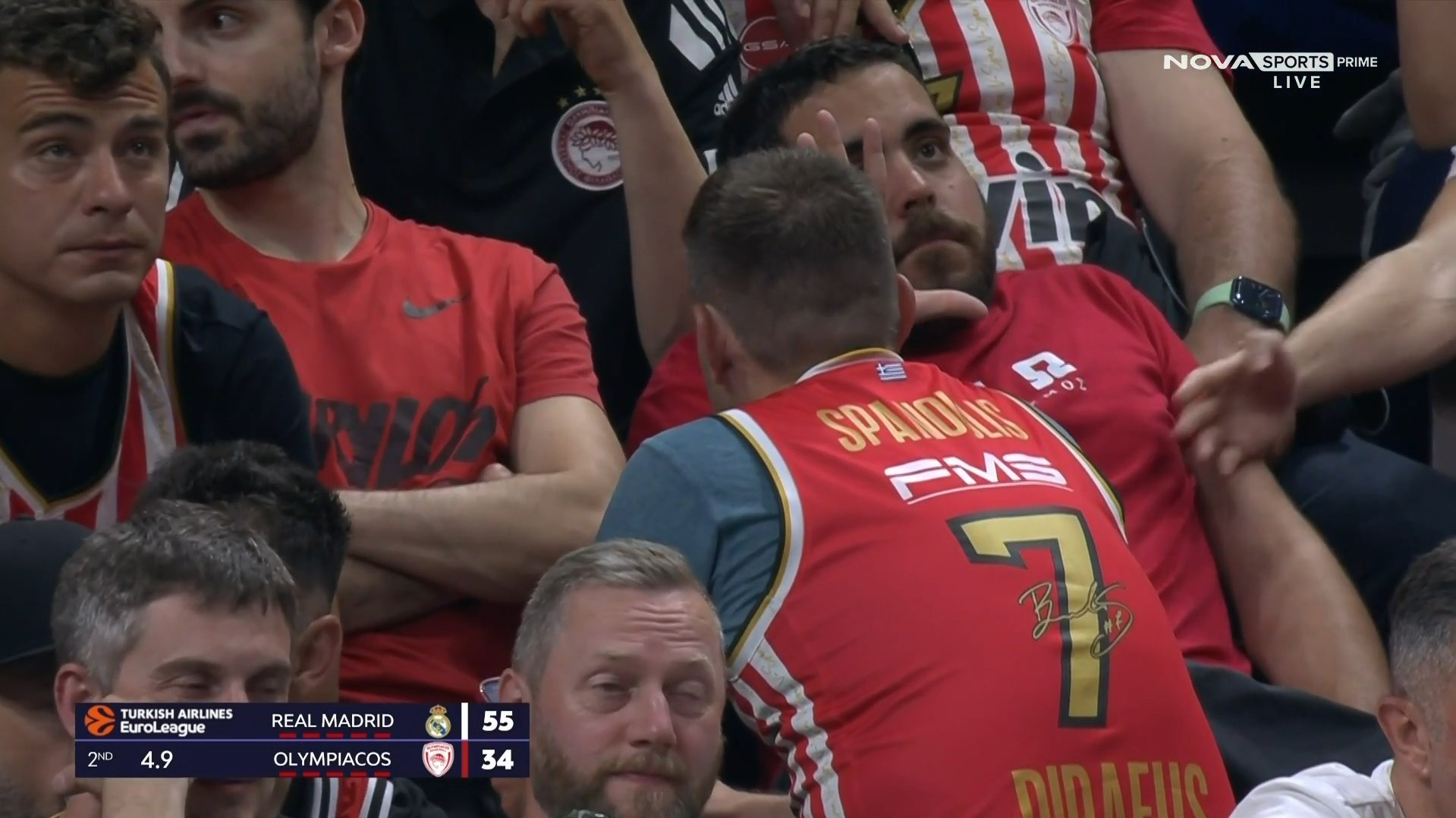 Απογοητευμένοι οι οπαδοί του Ολυμπιακού - Μούντζα στην κάμερα! (pic)