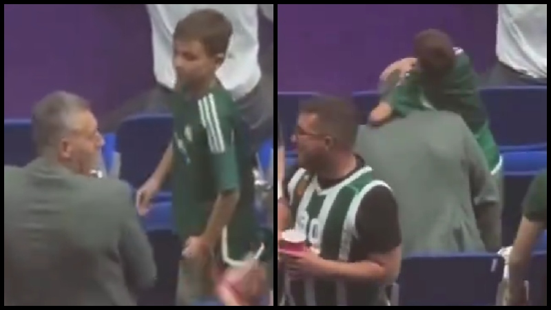 Παναθηναϊκός: Χορός και τραγούδι από τον γιο του Διαμαντίδη - Βούτηξε... και τον πατέρα του (vid)