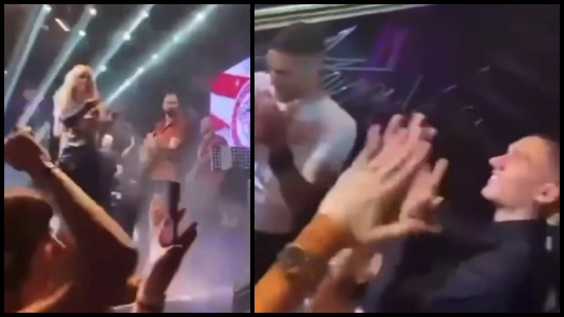 Άννα Βίσση: Σε... αμηχανία οι παίκτες του Ολυμπιακού με τον ύμνο του Παναθηναϊκού (vid)