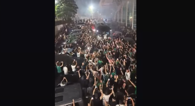 «Φωτιά» στο ΟΑΚΑ, η υποδοχή των θριαμβευτών με ΕΠΙΚΟ Σαρπ Αταμάν (pics-vids)