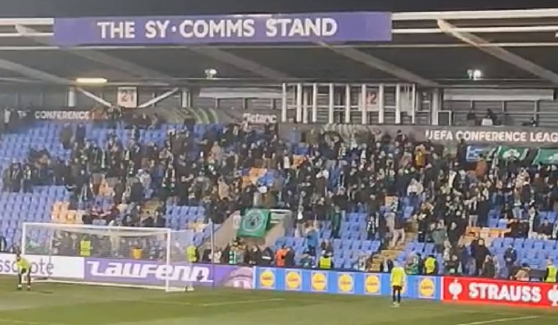 Καυτή η κερκίδα του Παναθηναϊκού στο New Meadow (vid)