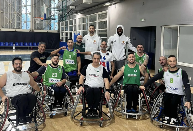 Παναθηναϊκός: Η ξεχωριστή συνάντηση του Λεσόρ με την ομάδα μπάσκετ με αμαξίδιο (pic)