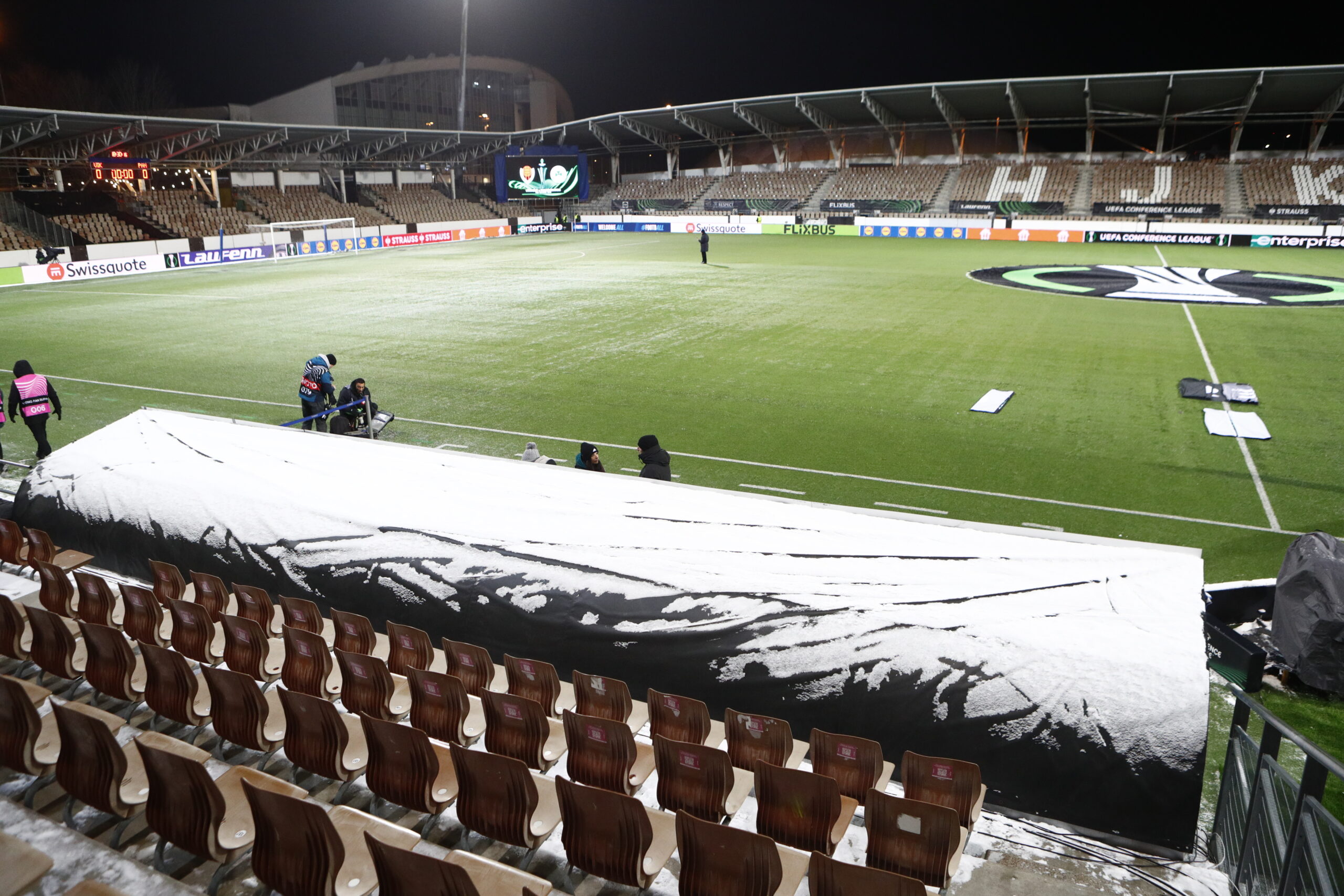 Βίκινγκουρ – Παναθηναϊκός: Οι πρώτες εικόνες, χιόνι σε μερικά σημεία (pics)