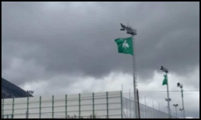 Παναθηναϊκός: Τοποθετήθηκαν δέκα μεγάλες σημαίες στο Κορωπί (vid)