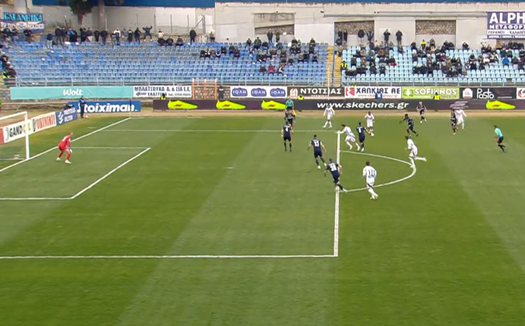 Λαμία - Παναθηναϊκός: Δυνατό σουτ από τον Τετέ, απόκρουση από τον Κόστιτς (vid)