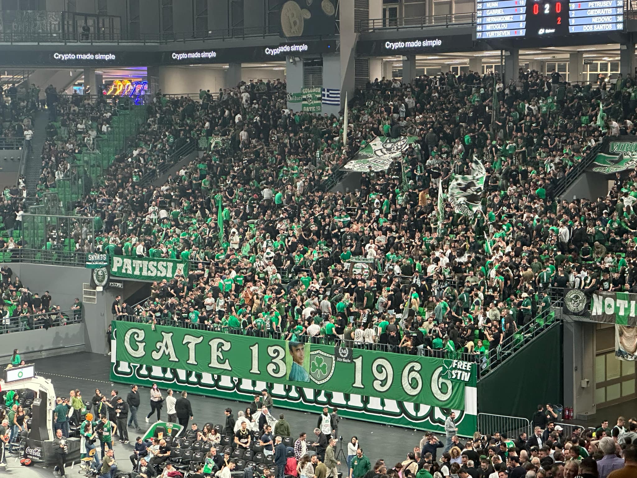 Παναθηναϊκός: «Δυνατό» σύνθημα στο ΟΑΚΑ για Ερυθρό Αστέρα και Ολυμπιακό