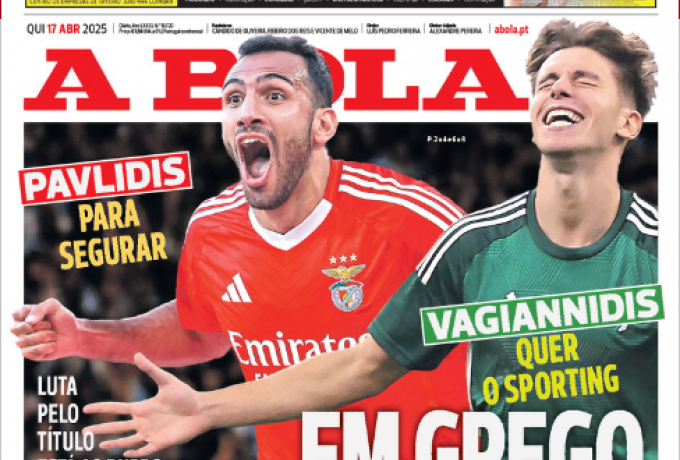 Ο Βαγιαννίδης πρωτοσέλιδο στην A Bola με... ατάκα του!