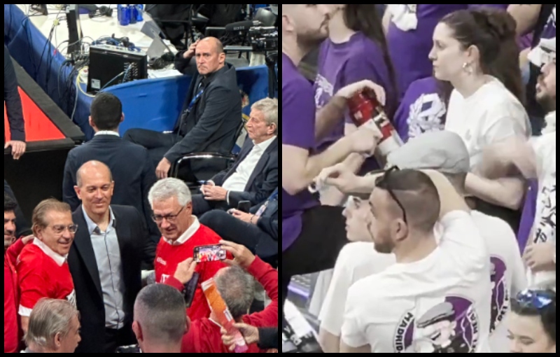 Κούνησαν «χαρτονομίσματα» προς τους ιδιοκτήτες του Ολυμπιακού οπαδοί της Ρεάλ (vid)