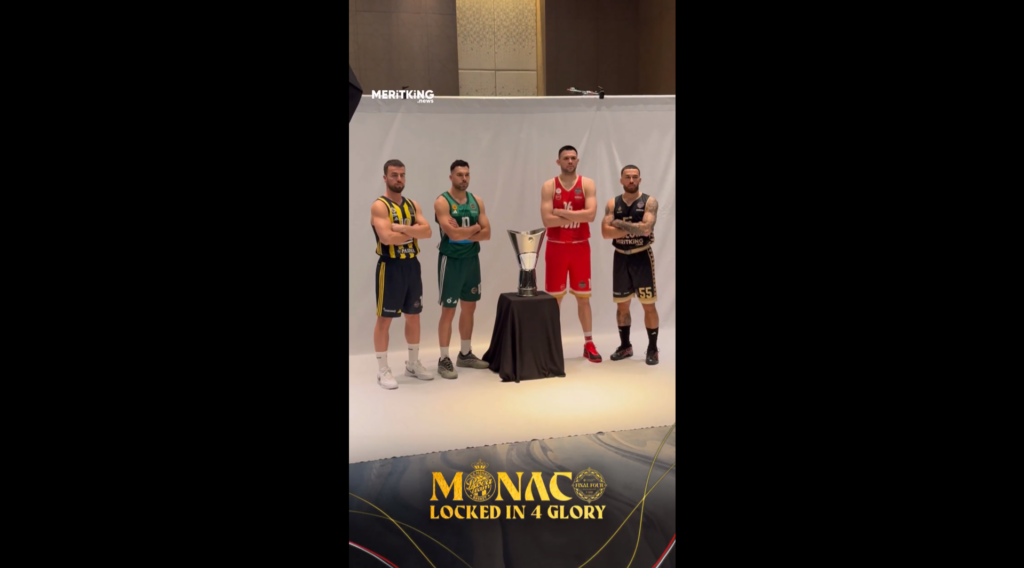 Final Four 2025: Η Μονακό αποκάλυψε τη φωτογραφία των τεσσάρων αρχηγών μπροστά από το τρόπαιο