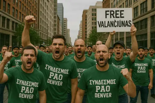 Φωτογραφίες ΕΠΟΣ για Βαλαντσιούνας: Φανταστικές διαμαρτυρίες με ΑΙ και όχι μόνο