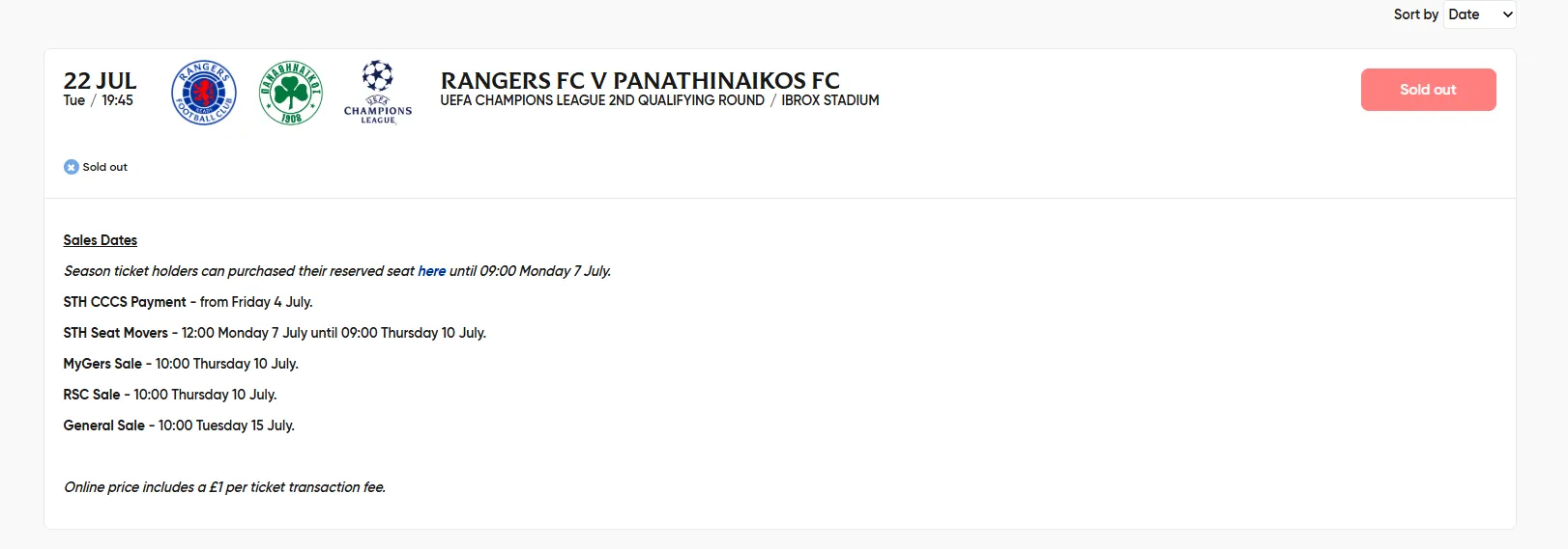 Sold out το Ibrox Stadium για το Ρέιντζερς - Παναθηναϊκός (pic)