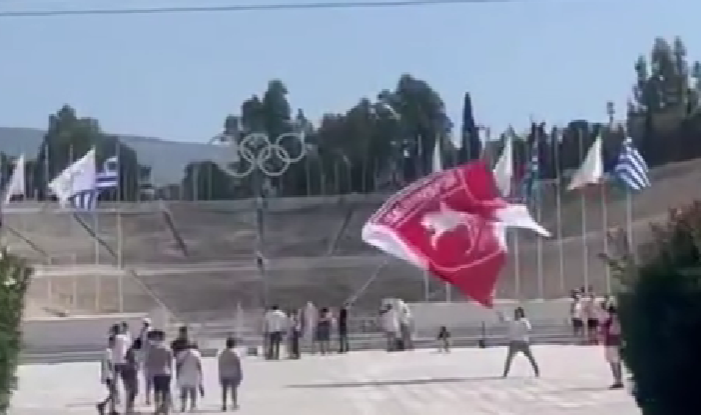 Παναθηναϊκός: Μεγάλη σημαία της Σαμσουνσπόρ στο Καλλιμάρμαρο (vid)
