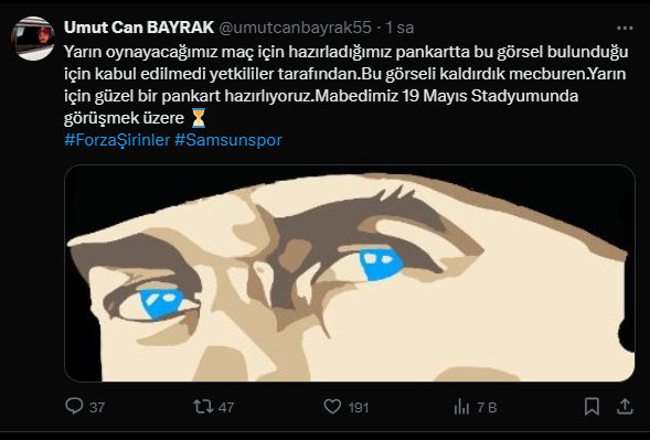 Το προκλητικό κορεό των οπαδών της Σαμσουνσπόρ που μπλόκαρε η τουρκική Αστυνομία (pic)