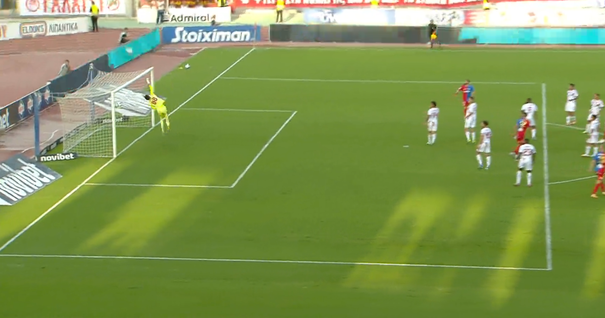 Βόλος - Ολυμπιακός: Το φοβερό βολέ του Τζόκα και η απόκρουση του Τζολάκη (vid)