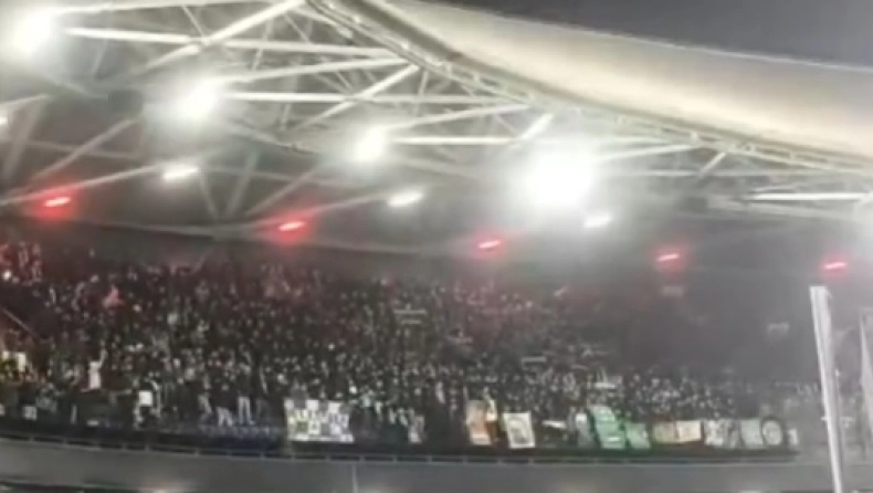 Πάρτι στην βροχή ο κόσμος του Παναθηναϊκού!