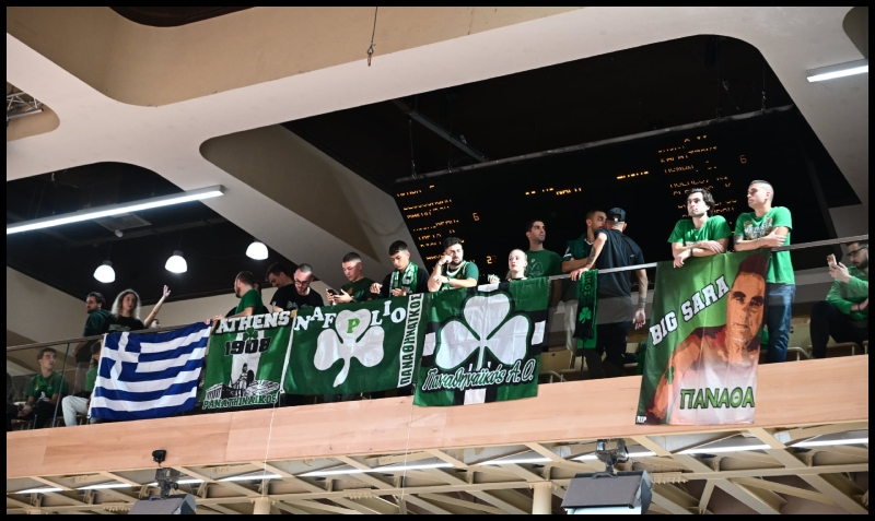 Με κόσμο στο Μονακό ο Παναθηναϊκός - Το πανό για το Τριφύλλι (pics)