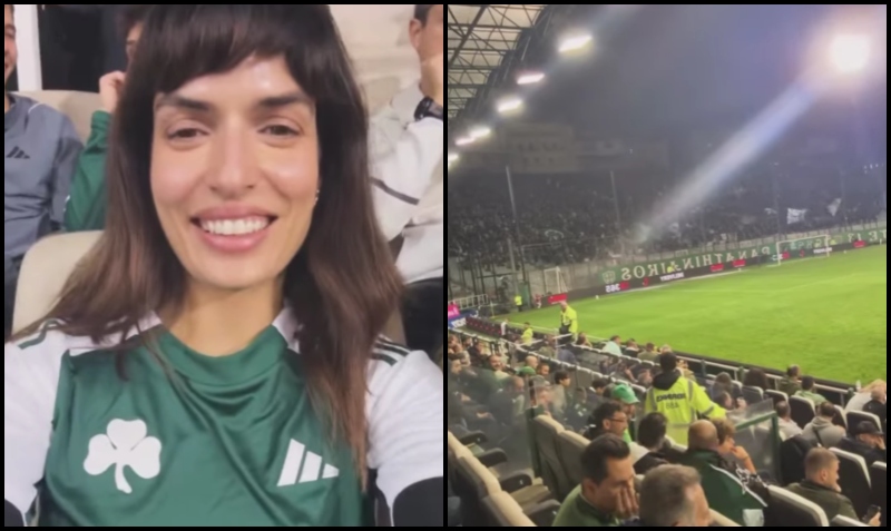 Με φανέλα του Παναθηναϊκού η Τόνια Σωτηροπούλου, συναντήθηκε με τον Γιάννη Αλαφούζο (vid)