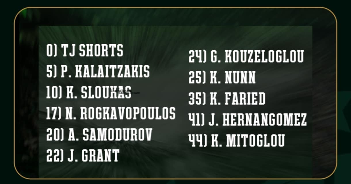 Επίσημο: Η... ενδεκάδα του Παναθηναϊκού με τη Μύκονο