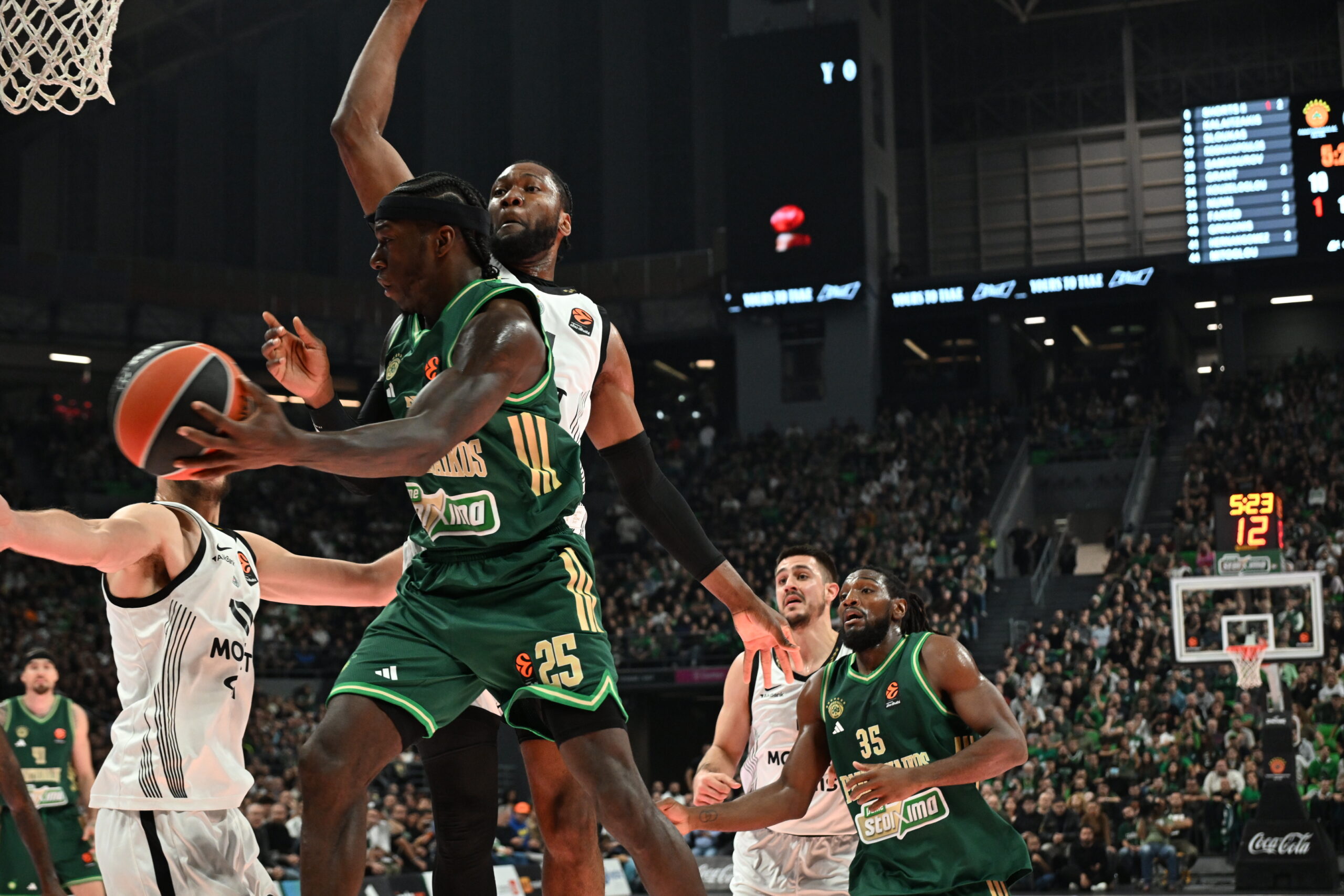 Παναθηναϊκός-Παρτιζάν 48-44: Οι πόντοι των παικτών στο ημίχρονο