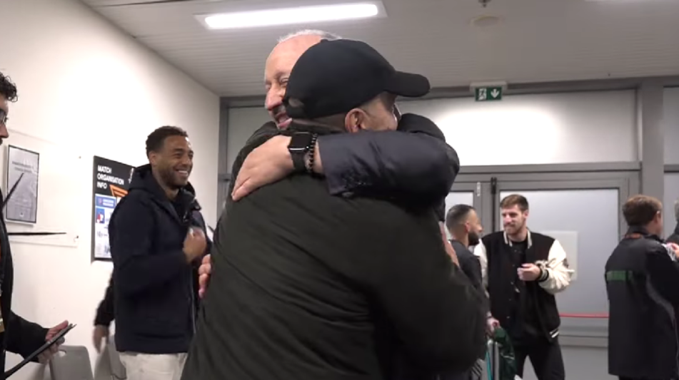 Παναθηναϊκός: Ο θερμός εναγκαλισμός Αλαφούζου - Μπενίτεθ μετά τη Στουρμ Γκρατς (vid)