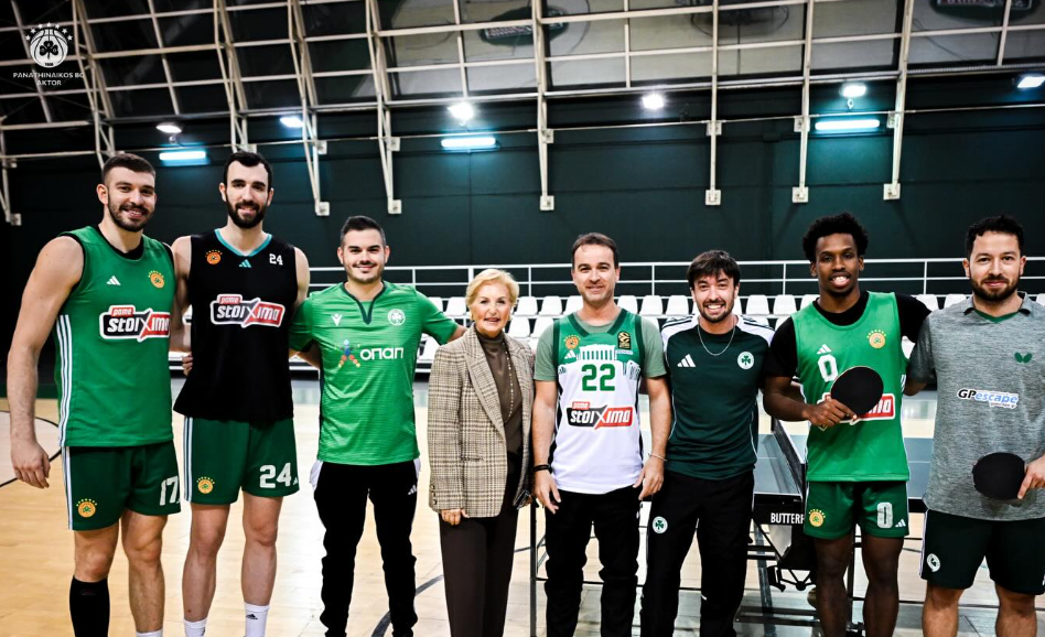 Παναθηναϊκό: Οι παίκτες του «Επτάστερου» έδωσαν φιλικό με το τμήμα πινγκ-πονγκ (pics)