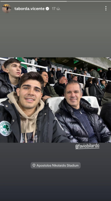 Παναθηναϊκός: Στη Λεωφόρο ο ατζέντης του Βισέντε Ταμπόρδα (pic)