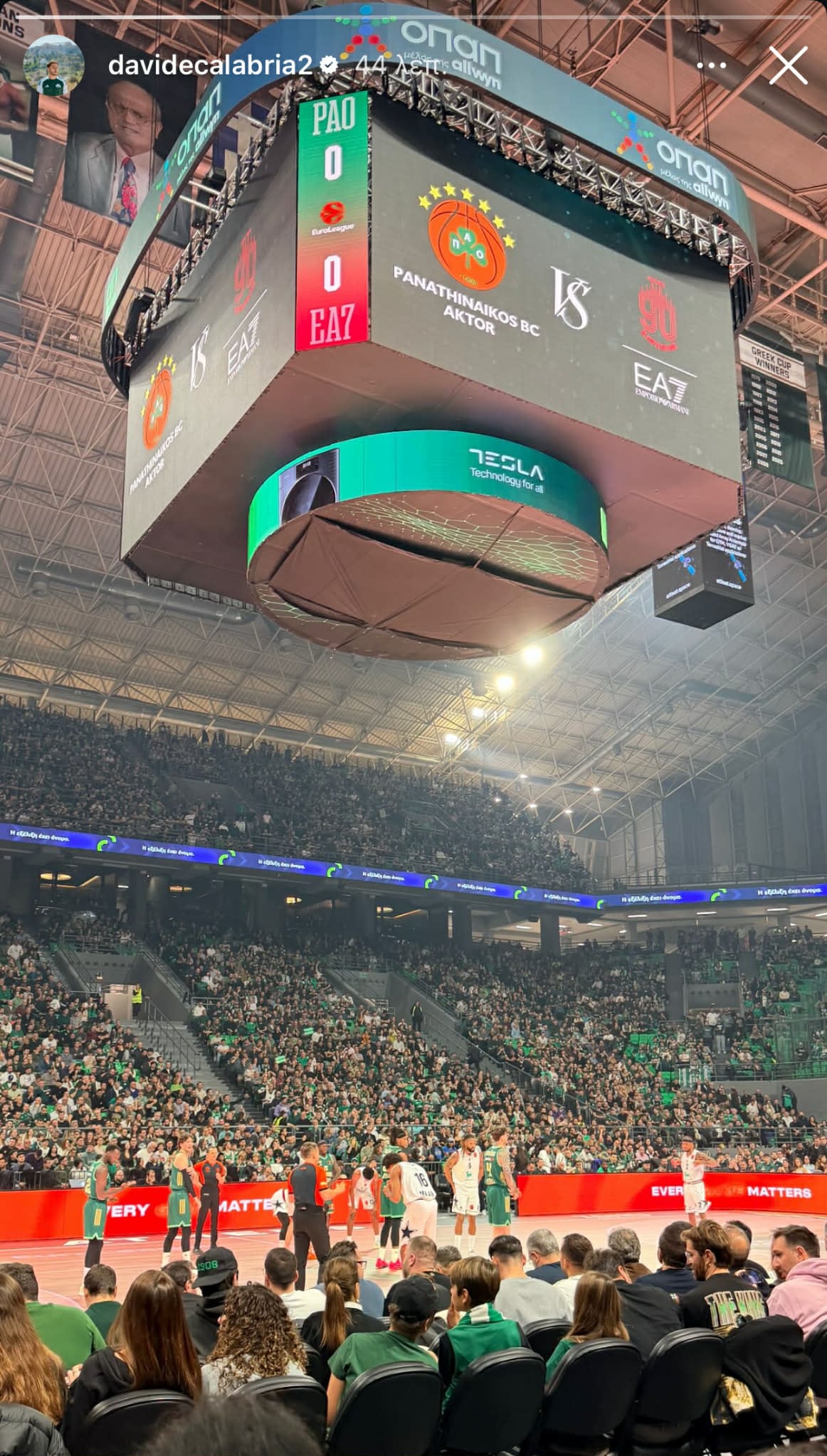 Είδε το Παναθηναϊκός - Αρμάνι ο Καλάμπρια (pic)