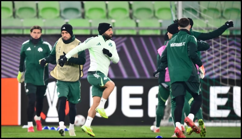 Με βαρύ εξοπλισμό ο Παναθηναϊκός στη Groupama Arena - «Κλικς» από την προπόνηση (pics)