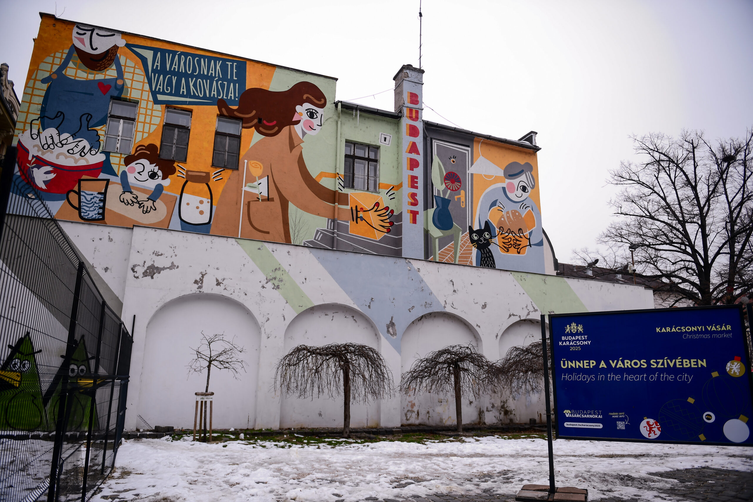 Παναθηναϊκός: «Εικόνες» από τη χιονισμένη Βουδαπέστη (pics)