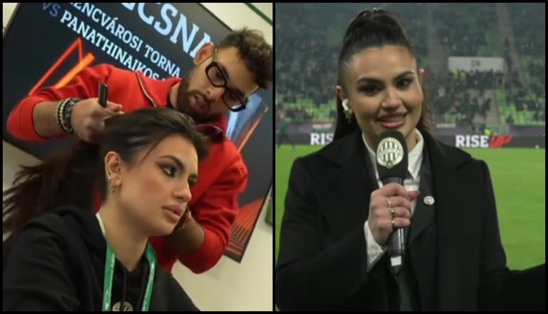 Ντομίνικα Κράους: Η εντυπωσιακή ρεπόρτερ της Φερεντσβάρος στο ματς με τον Παναθηναϊκό (vid)