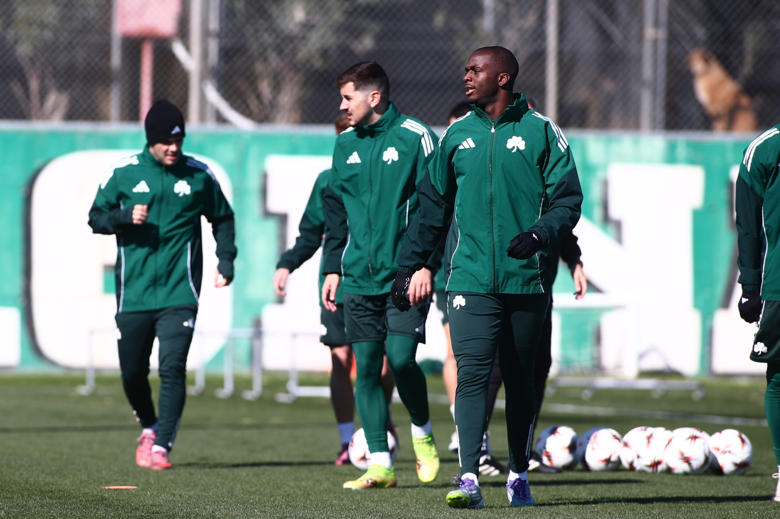 Φωτογραφίες: Με αέρα και κρύο η τελευταία προπόνηση του Παναθηναϊκού πριν τη Πλζεν