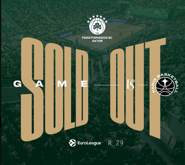 Παναθηναϊκός – Παρί: SOLD OUT απόψε στο Telekom Center Athens
