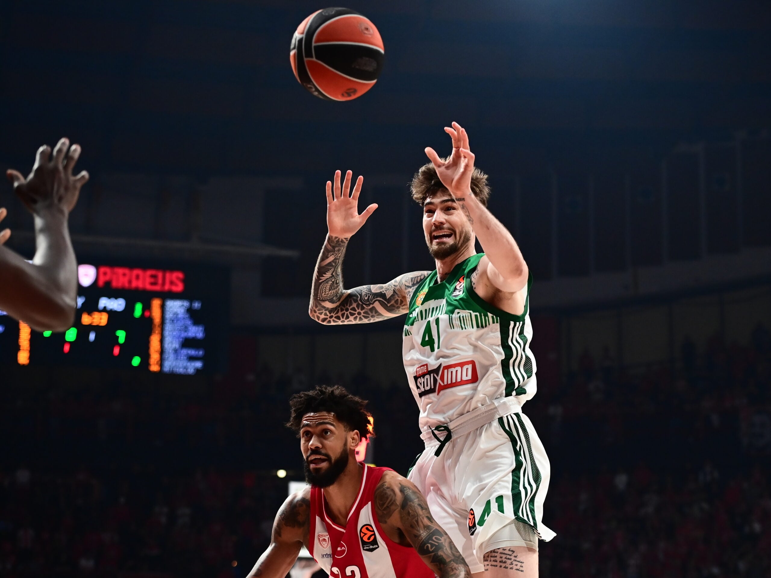 Ολυμπιακός - Παναθηναϊκός 40-29: Οι πόντοι των παικτών στο ημίχρονο