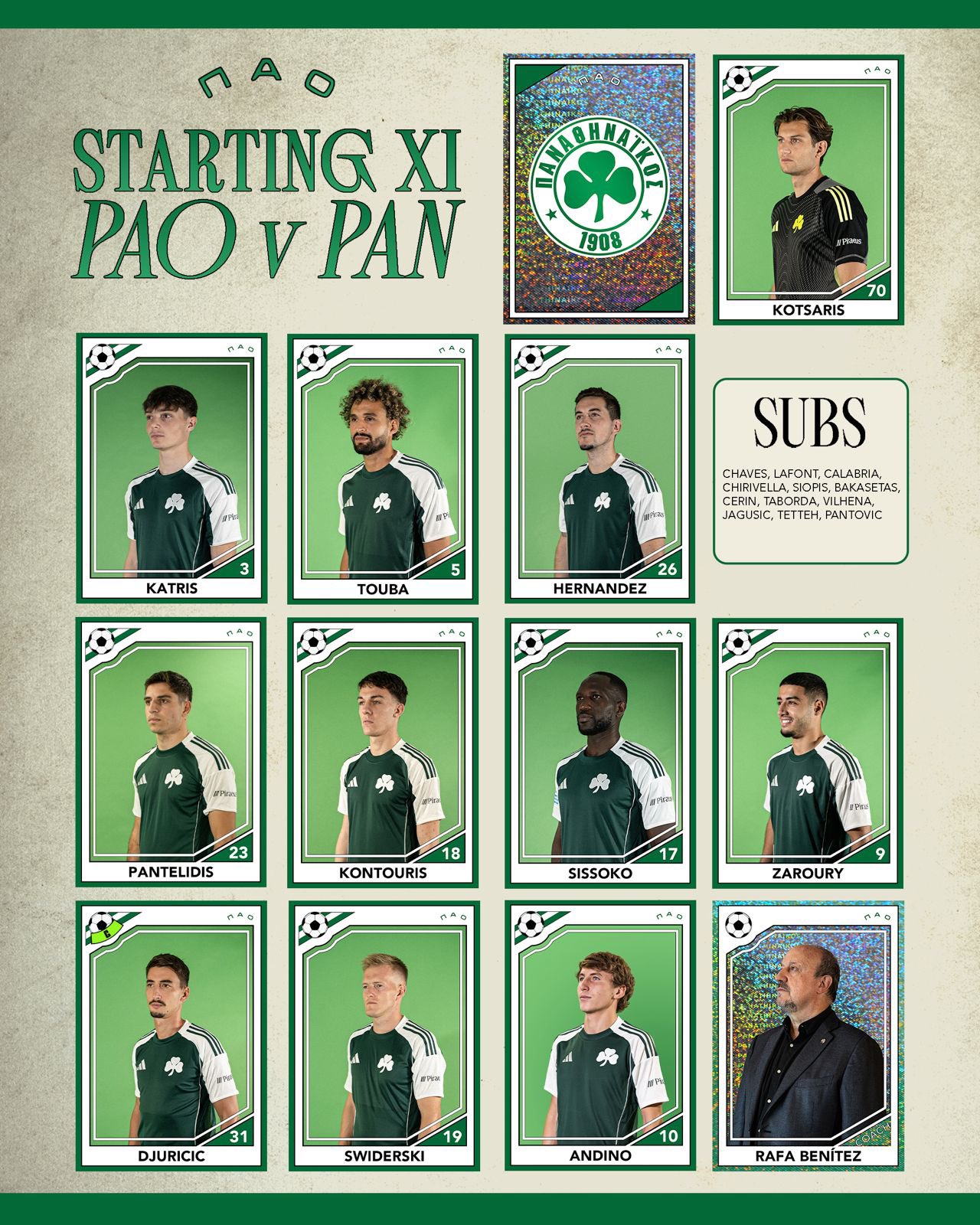 Επίσημο: Με εκπλήξεις η 11άδα του Παναθηναϊκού με τον Παναιτωλικό