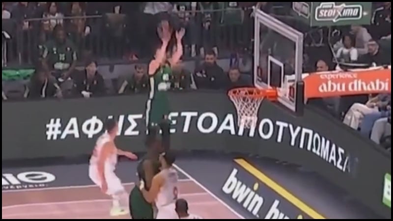 Παναθηναϊκός - Μονακό: Τρίποντο ο Γκριγκόνις, πανηγύρισε όλο το γήπεδο! (vid)